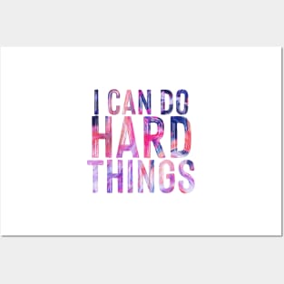 I can do hard things, abstract paint typography Posters and Art